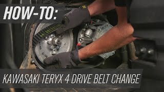 How To Change the Drive Belt on a Kawasaki Teryx4 [upl. by Llatsyrk]