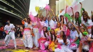 An Indian Summer 2015 Leicester  Holi Flash Mob Dance [upl. by Swisher]