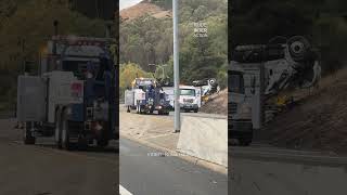 Tractortrailer overturns on Highway 24 [upl. by Rora168]