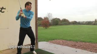 Gareth Bale does a golf trick shot [upl. by Ardnajela]