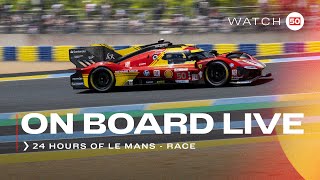 Onboard the 50 LIVE race action at 24H of Le Mans 2024  Ferrari Hypercar Part 2 [upl. by Llednor]