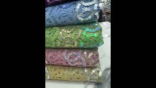 New in Swiss dried GUIPURE Lace fabric 🏷️🆖75K for 5 yards only [upl. by Autum]