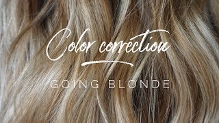 Color Correction  Going Blonde  Hair Tutorial [upl. by Nairad]