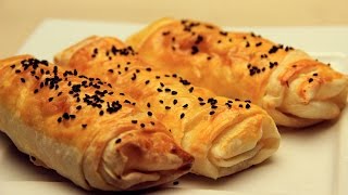 Turkish Borek Recipe  Crispy Turkish Pastry with Feta Cheese [upl. by Aidil]