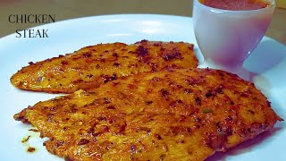 Garlic Butter Steak With Red Sauce  Chicken Breast Fillet Recipe  Steak Recipe  Chicken Breast [upl. by Yahiya]