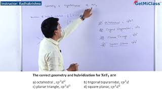 geometry and hybridization KCET 11th Chemical Bonding And Molecular Structure [upl. by Aisat]