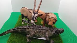 Schleich Crocodile Oryx and Lion [upl. by Adiaz]