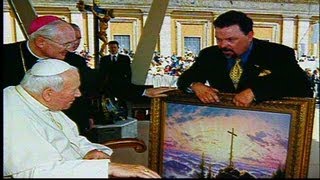 Thomas Kinkade In Rome  Meeting Pope John Paul II [upl. by Brandise]