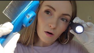 ASMR Fastest Lice Check Haircut TSA Pat Down amp Tattoo Appointment [upl. by Eirrej124]