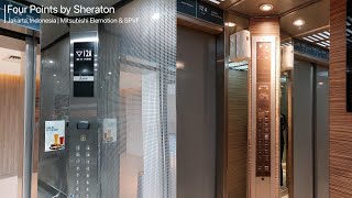 Original and Modernized Mitsubishi Elevator at Four Points by Sheraton Jakarta [upl. by Petronia]