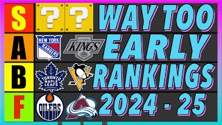 Tier List Ranking The NHL WAY TOO EARLY  2425  Will Chicago Make It Will Vegas Suck [upl. by Annet]