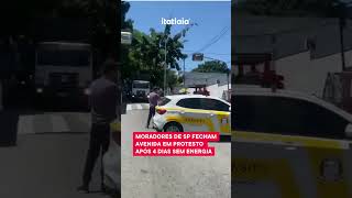 MORADORES DE SP FECHAM AVENIDA EM PROTESTO APÓS 4 DIAS SEM ENERGIA [upl. by Huxham967]