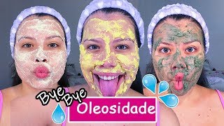 3 TIPOS DE MÁSCARAS CASEIRAS PARA PELE OLEOSA ♥ [upl. by Evvie891]