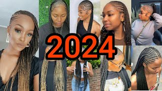 Latest and trendy cornrows braids styles  Braids Hairstyles for black ladies 2024 hairstyles [upl. by Clellan516]