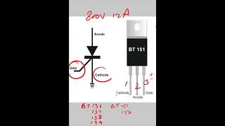 scr bt151cara cek scrbt151 thyristor ytshorts electroniccomponent [upl. by Angelico]