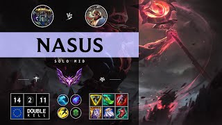 Nasus Mid vs Corki  EUW Master Patch 1413 [upl. by Myranda]