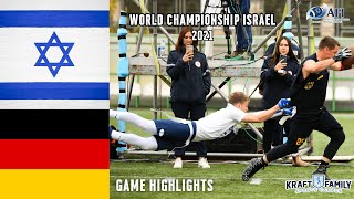 Israel vs Germany IFAF Flag Football World Championships 2021 Highlights [upl. by Hembree]