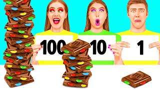 100 Layers of Food Challenge  Food Battle by Fun Challenge [upl. by Dyolf706]