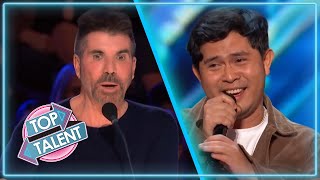 Simon Asks Singer To Sing AGAIN On Americas Got Talent 2023  Top Talent [upl. by Amlet435]