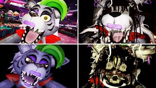 FNAF Security Breach Vs FNAF Help Wanted 2  All Glamrock Roxy Jumpscares [upl. by Cleve]