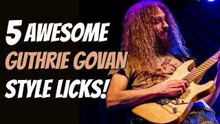 5 AWESOME Guthrie Govan Style Licks Guitar Lesson wTAB  MasterThatLick [upl. by Kelley612]