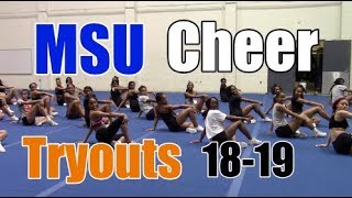 MSU Cheer Tryouts 20182019 [upl. by Sorce]