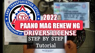 2022 LTO DRIVERS LICENSE RENEWAL  STEP BY STEP [upl. by Ynaffad]