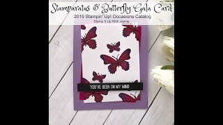 Stampin Up Stamparatus Tutorial 2019 Butterfly Gala Card [upl. by Elli]