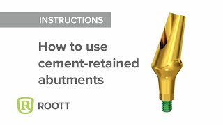 How to use cementretained abutments A1A4A15 [upl. by Millie]