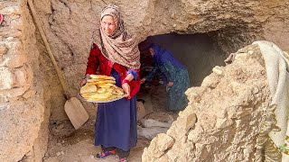 Hard Life in a Cave Home in Afghanistan  Cooking one of the most popular traditional Food 4k [upl. by Sualokcin]