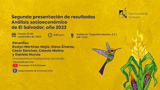 Segunda presentación de resultados Análisis socioeconómico de El Salvador año 2023 [upl. by Eolhc]