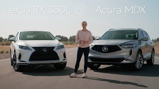 2021 Lexus RX 350L vs 2022 Acura MDX Review amp Comparison [upl. by Nomolos]