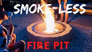 How To Build A Smokeless Fire Pit Using Clean Air Technology  Smokeless firepit that truly works [upl. by Annaiel352]