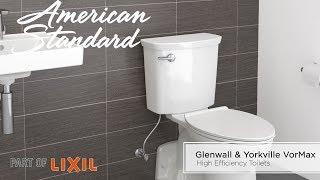 The Glenwall and Yorkville VorMax Toilets by American Standard [upl. by Citron]