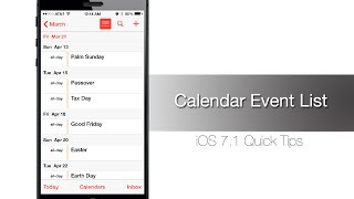 How to access the event list view in Calendar app on iOS 71  iPhone Hacks [upl. by Puri122]