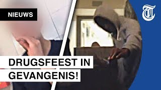 Schokkende video gelekt Drugsfeest in gevangenis Zaanstad [upl. by Gherlein]