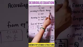 de Broglie equationClass 11th chemistry structureofatom debroglieequation chemistryshorts [upl. by Gillette]