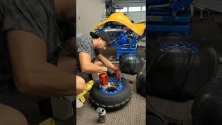 Mounting Skattrak sand tires on custom omfperformance beadlocks  Suzuki LT250R 2stroke atv [upl. by Winthorpe]