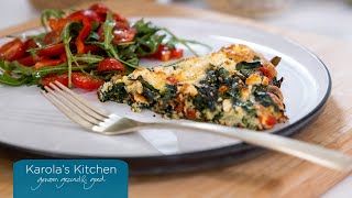 Frittata met spinazie en feta  Karolas Kitchen [upl. by Soalokcin]