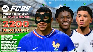 FC 25 MOD 2200 NEW PLAYER FACES ADDED TO EA FC24 NEW FACES BOOTS TATTOOS ETC WZRD PCK V30 [upl. by Sapienza]