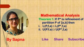 Theorem 1 based on Riemann Stieltjes Integral by Sapna [upl. by Nomzaj]