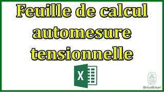 Carnet relevé de suivi tension artérielle Excel  feuille de calcul automesure tensionnelle [upl. by Akimaj]