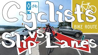 Cyclist vs Slip Lanes Enhancing Intersection Safety in Hamilton amp Burlington [upl. by Sopher478]