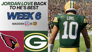 Green Bay Packers vs Arizona Cardinals  Week 6  Madden 25  4K [upl. by Hillary]