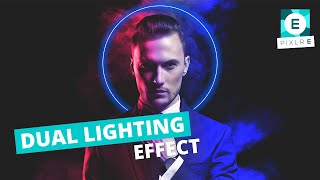 How to create dual lighting effect  Pixlr E [upl. by Kirk]