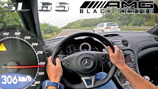 Mercedes SL65 AMG Black Series V12 BiTurbo on the UNLIMITED AUTOBAHN [upl. by Lerad]