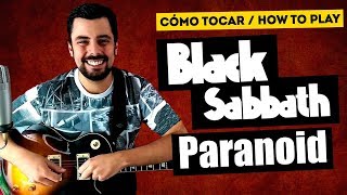 Cómo tocar PARANOID de BLACK SABBATH  SOLO  Tutorial de GUITARRA TABLATURA  Marcos García [upl. by Leong761]