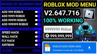 Robolx V2647716 Mod Menu Unlimited Robux 2025  Fly Speed Latest Version amp Unlimited Robux [upl. by Hike153]