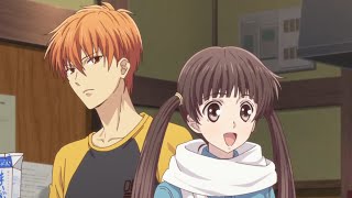 Tohru flirts and act cute with Kyo Yuki returns to the estate  Fruits Basket 2nd Season Episode 24 [upl. by Galanti]