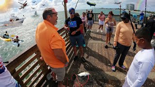 Windy Day Snapper Fishing Dania Beach Pier MULTIPLE SPECIES [upl. by Ahsiram669]